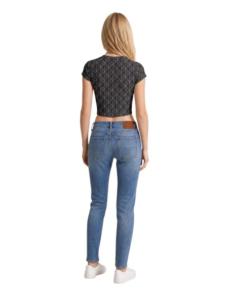 T-Shirt Femme Gris Calvin Klein Jeans – Confort & Style