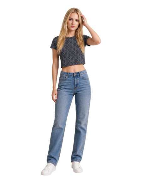 T-Shirt Femme Gris Calvin Klein Jeans – Confort & Style