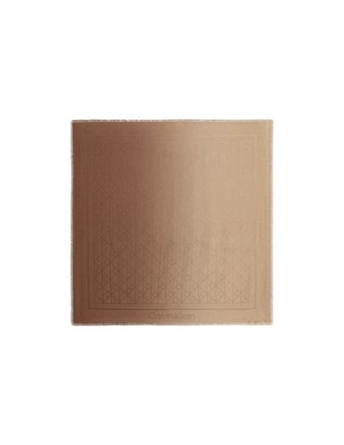 Écharpe beige motif Calvin Klein femme