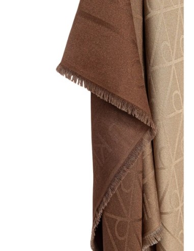 Écharpe beige motif Calvin Klein femme
