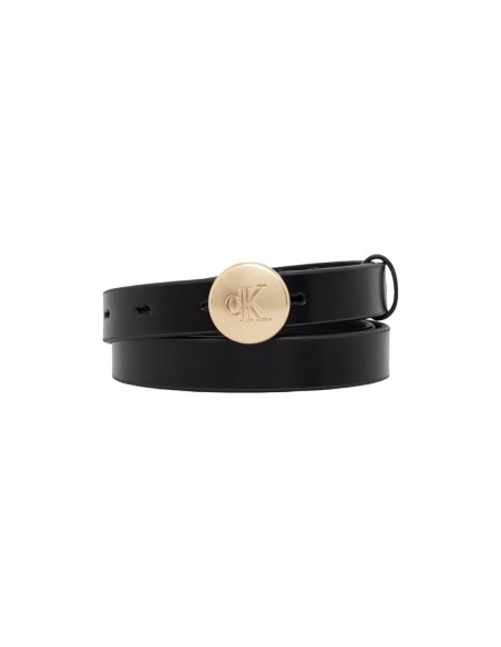 Ceinture noire cuir femme Calvin Klein