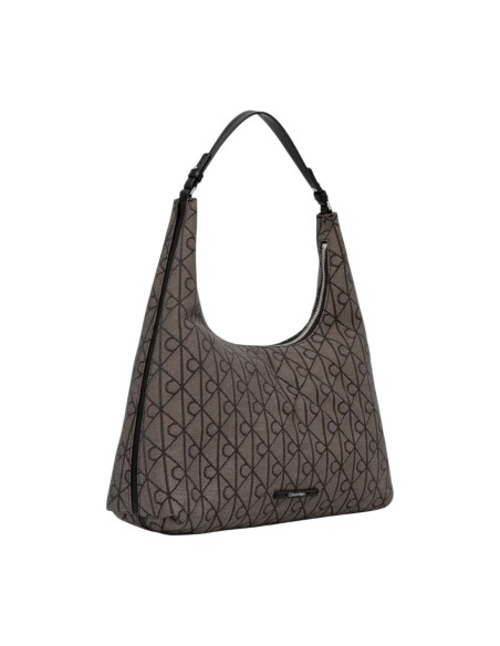 Sac épaule jacquard noir femme Calvin Klein