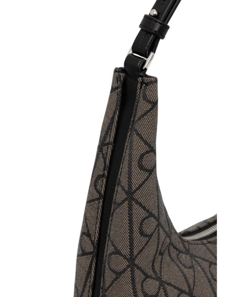 Sac épaule jacquard noir femme Calvin Klein