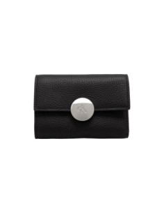 Portefeuille noir cuir zippé Calvin Klein femme