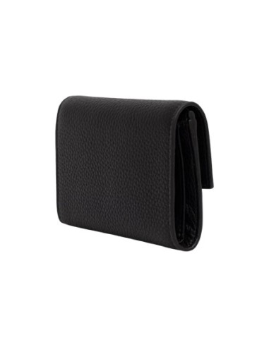 Portefeuille noir cuir zippé Calvin Klein femme