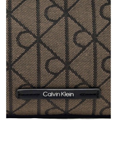 Mini sac jacquard noir femme Calvin Klein