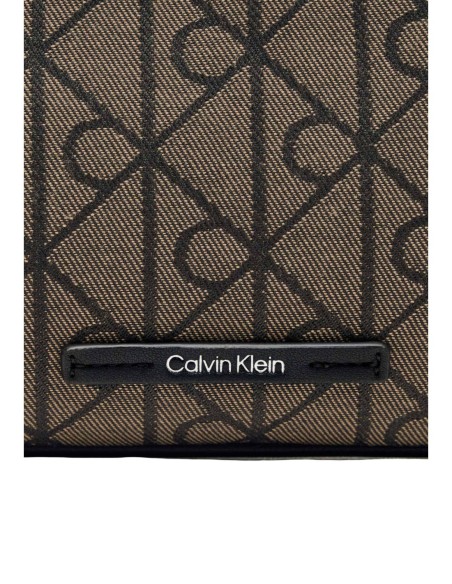 Mini sac jacquard noir femme Calvin Klein