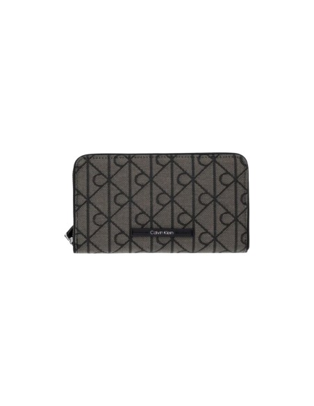Portefeuille noir textile Calvin Klein femme