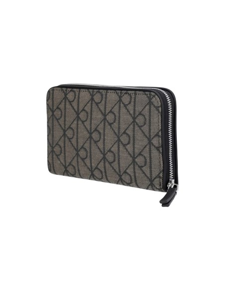 Portefeuille noir textile Calvin Klein femme
