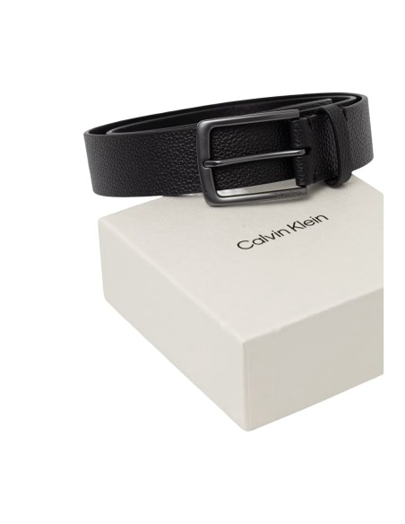 Ceinture noire cuir homme Calvin Klein