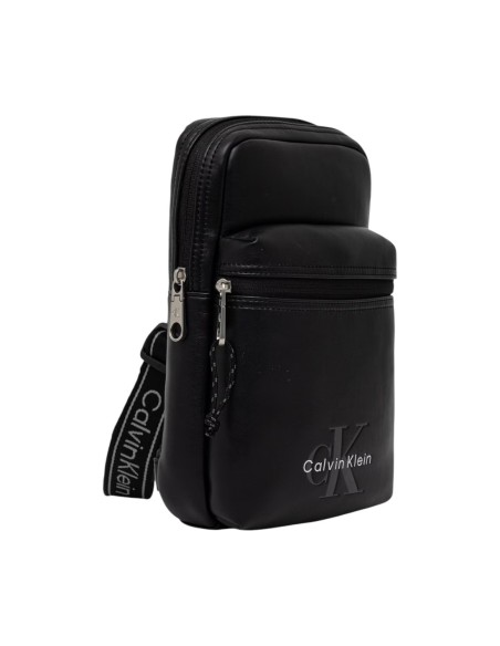Sac bandoulière noir compact à fermeture zippée | Calvin Klein