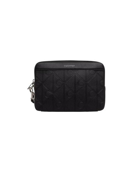Pochette cuir noire homme Calvin Klein