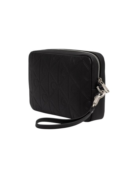 Pochette cuir noire zippée | Calvin Klein