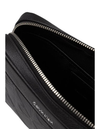 Pochette cuir noire zippée | Calvin Klein