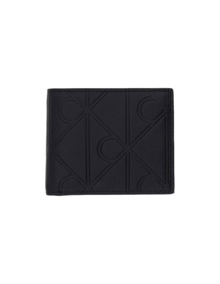 Portefeuille noir cuir motif Calvin Klein homme