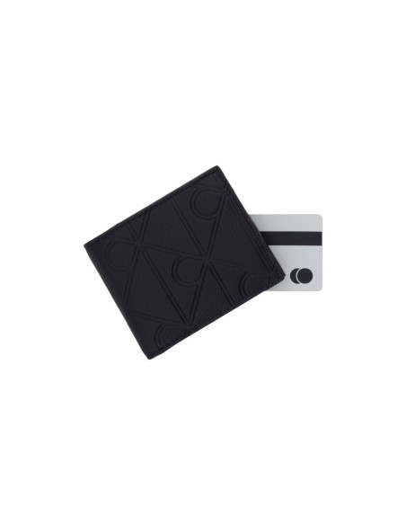 Portefeuille noir cuir motif Calvin Klein homme