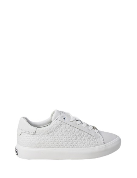Baskets blanches cuir Calvin Klein femme