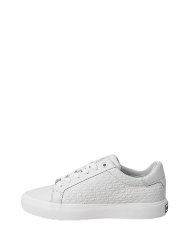 Baskets femme Calvin Klein blanches cuir épurées