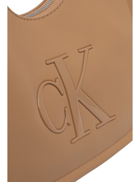 Sac crescent beige femme Calvin Klein