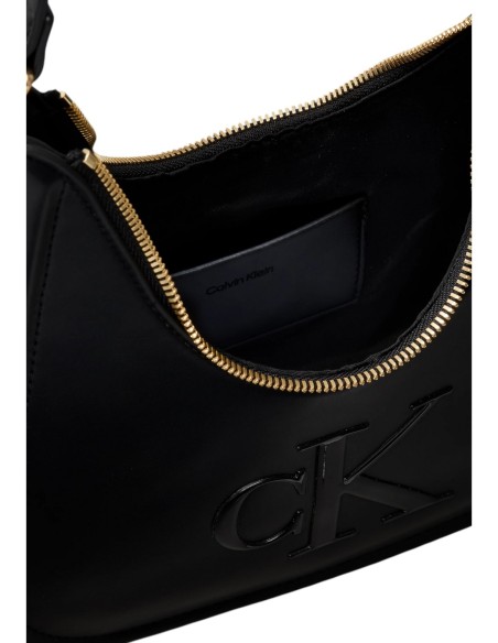 Petit sac crescent noir au style contemporain | Calvin Klein