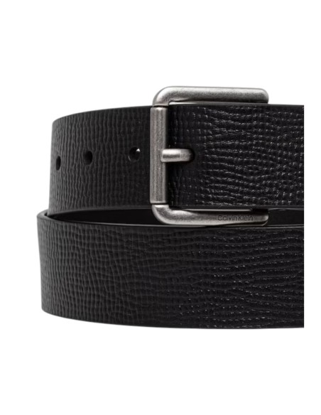 Ceinture noire boucle rouleau homme Calvin Klein