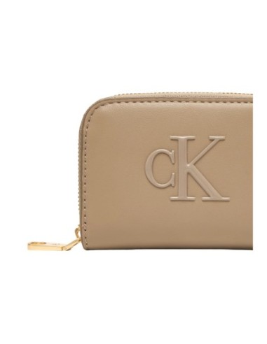 Portefeuille beige synthétique Calvin Klein femme