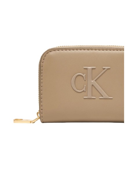 Portefeuille beige synthétique Calvin Klein femme