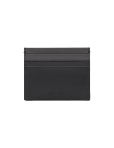 Porte-cartes Calvin Klein cuir noir zippé