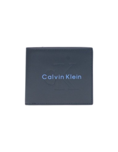 Portefeuille bleu cuir Calvin Klein homme