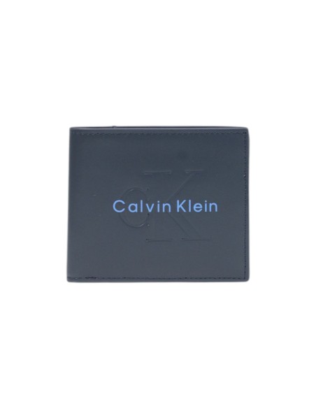 Portefeuille bleu cuir Calvin Klein homme
