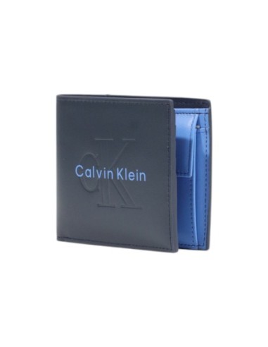 Portefeuille bleu cuir Calvin Klein homme