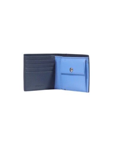 Portefeuille bleu cuir Calvin Klein homme