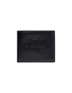 Portefeuille noir cuir compact Calvin Klein homme