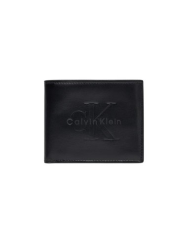 Portefeuille noir cuir compact Calvin Klein homme