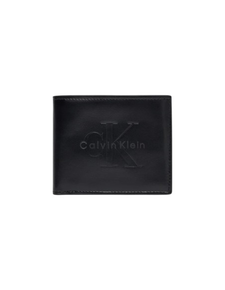 Portefeuille noir cuir compact Calvin Klein homme