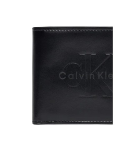 Portefeuille noir cuir compact Calvin Klein homme