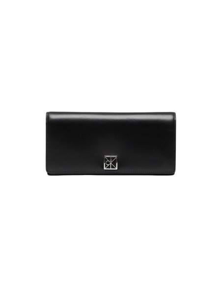 Portefeuille noir cuir pression Calvin Klein femme