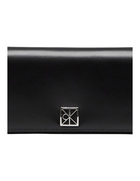 Portefeuille noir cuir pression Calvin Klein femme