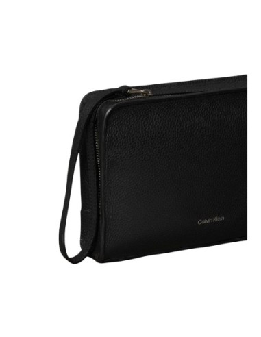 Pochette cuir noire homme Calvin Klein