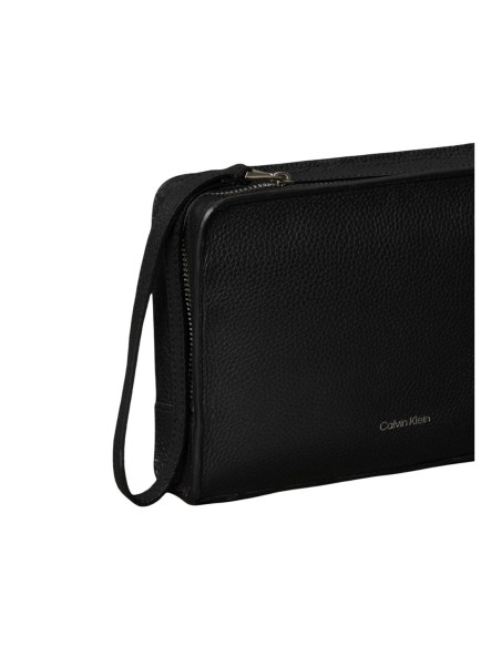 Pochette cuir noire 20 cm | Calvin Klein
