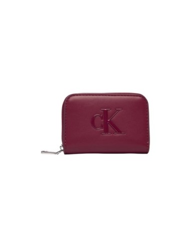 Portefeuille bordeaux synthétique Calvin Klein femme