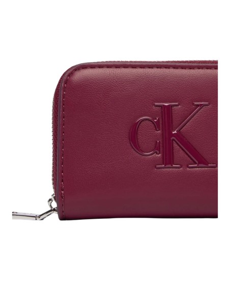Portefeuille bordeaux synthétique Calvin Klein femme