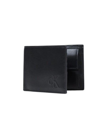 Portefeuille noir cuir large Calvin Klein homme