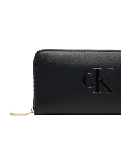 Portefeuille noir synthétique Calvin Klein femme