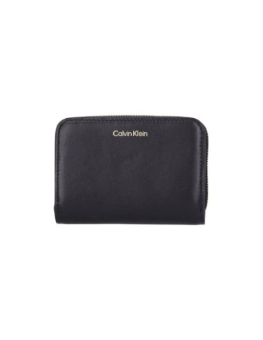 Portefeuille noir cuir compact Calvin Klein femme