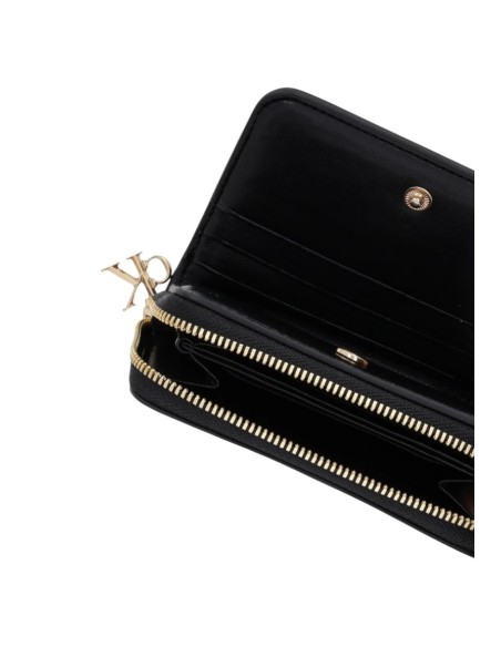 Portefeuille noir cuir compact Calvin Klein femme