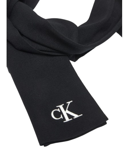 Écharpe noire viscose Calvin Klein homme