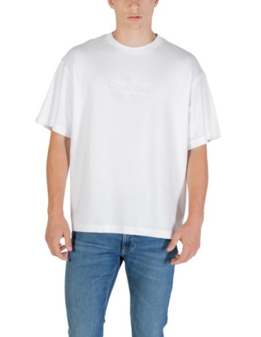T-shirt blanc imprimé Calvin Klein homme