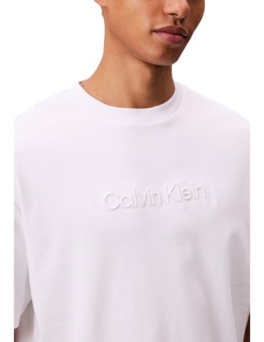 T-shirt blanc imprimé Calvin Klein homme