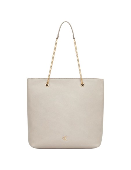 Grand sac femme Calvin Klein beige zip